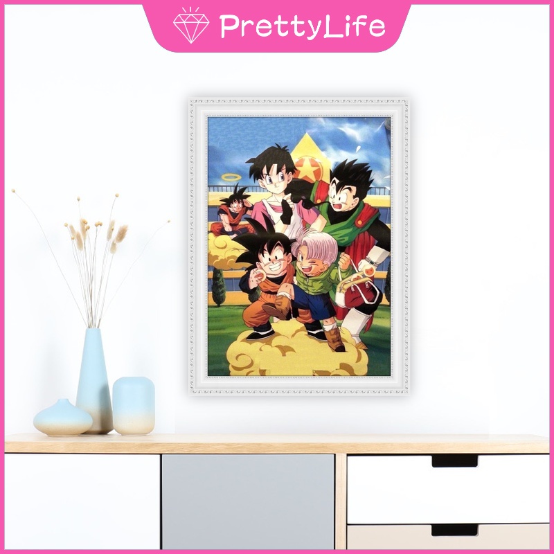 Bộ Tranh Đính Đá 5D Tự Làm 30x40cm Hình Dragon Ball