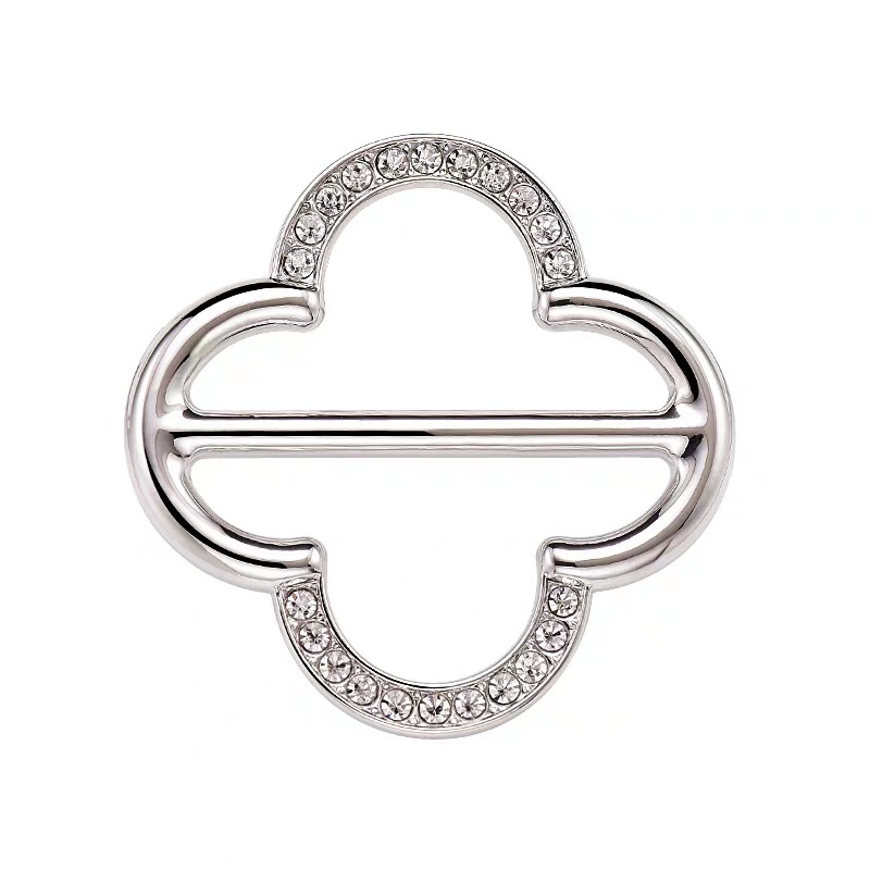 Khóa Kẹp Khăn Choàng Đa Năng Bằng Lụa Sáng Tạo Trang Trí Phong Cách Hàn Quốc Cho Nữ