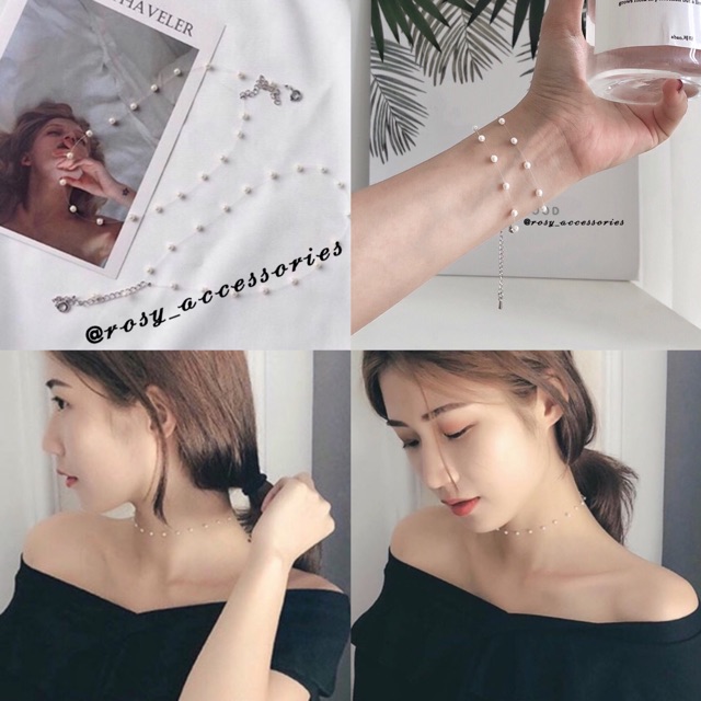 ROSY - DÂY ĐÍNH HẠT DÙNG ĐƯỢC 2 KIỂU (ẢNH THẬT Ở CUỐI!!!!)