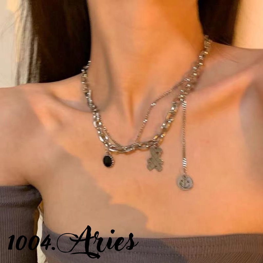 Dây chuyền nữ mặt gấu retro- 1004.ARIES