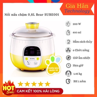 Nồi nấu cháo chậm bear sube001 0,8l nồi chưng yến cách thủy , hầm , hấp , v.v - có kèm lồng hấp