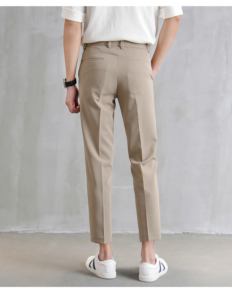 Quần Suit Hàn Quốc Quần Slack Căng Thường Seluar Quần Capri Thẳng Chinos Co giãn cho nam giới 28-34 | BigBuy360 - bigbuy360.vn