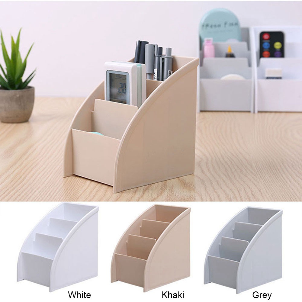 Hộp Đựng Mỹ Phẩm/Điện Thoại/Đồ Trang Điểm 3 Ngăn Bằng Nhựa 13*11.5*8.5cm Có 3 Màu