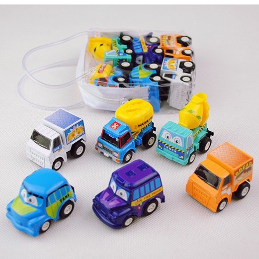 Bộ 6 ô tô đô chơi ( chiều dài ô tô từ 4-5 cm )