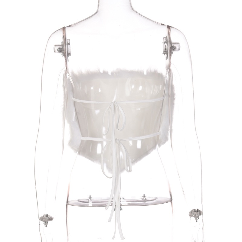 Áo Nhung Trễ Vai Thiết Kế Cột Dây Trẻ Trung Quyến Rũ Dành Cho Nữ