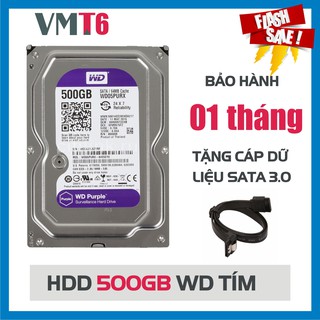 Ổ cứng camera hdd wd purple 500gb tím - hàng nhập khẩu bảo hành 01 tháng !