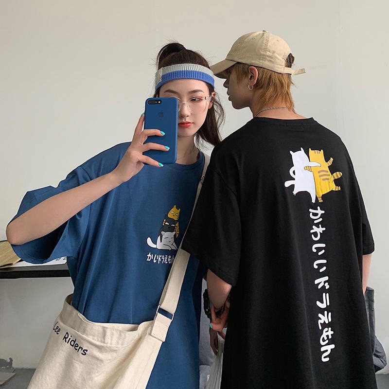 [Mã WASKT410K giảm 10K đơn 50K] [ PINK ] Áo thun tay lỡ 3 CON MÈO Unisex | BigBuy360 - bigbuy360.vn