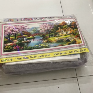 Tranh thêu tổ ấm hạnh phúc 220x1m khổ cực lớn sỉ= lẻ