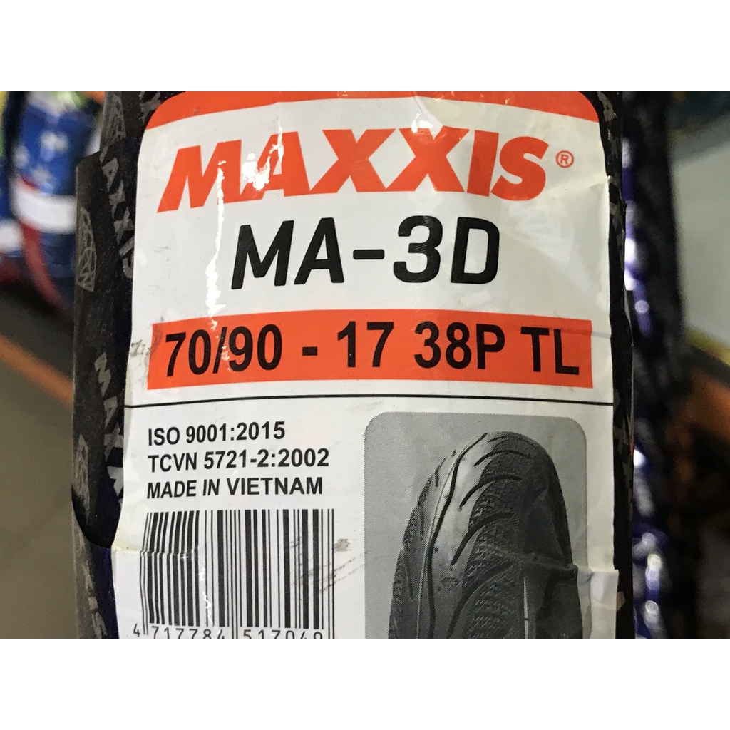 Vỏ Maxxis 70-80/90/17, 100-110/70/17 3D Bánh Trước/Sau Exciter135, Raider, Sirius, Future125 - Không Ruột