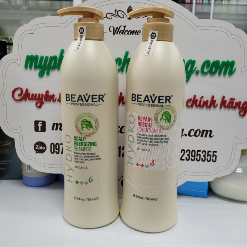 DẦU GỘI XẢ GIẢM RỤNG, GIẢM GẦU BEAVER 768ML