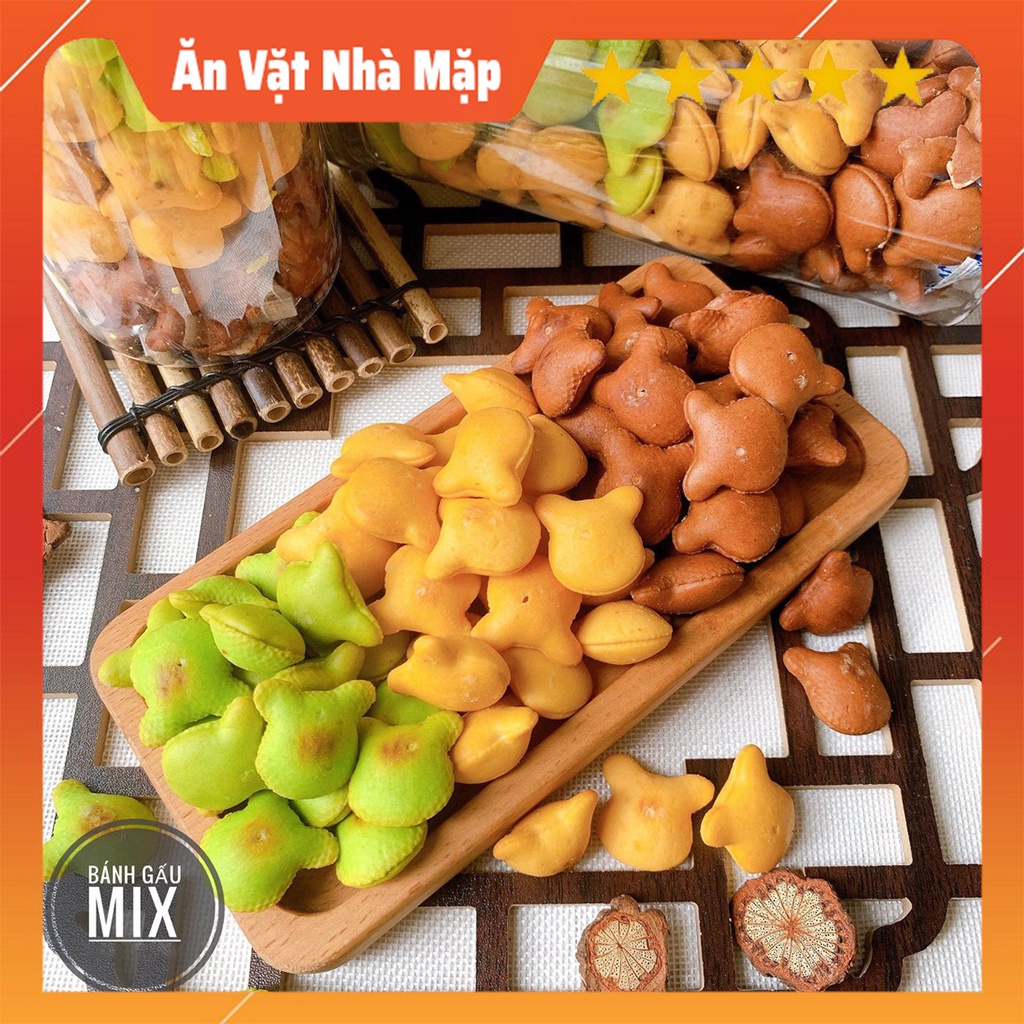 Bánh Gấu Mix 3 Vị - Loại Đặc Biệt Truyền Thống, Socola, Chùm Ngây Nhân Kem Sữa Béo Siêu Ngon
