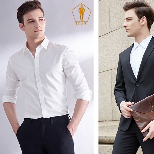 Aó Sơ Mi Trắng Nam Tay Dài, Ngắn Slim Fit Dáng Ôm Cao Cấp Hàn Quốc(Vải Dêt 30 Phần Trăm Từ Gỗ Sồi, Tre Bambo)