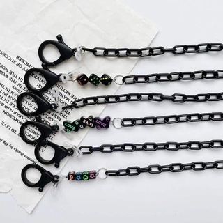 Dây Đeo Kính Bằng Acrylic Màu Đen Họa Tiết Hoạt Hình Sáng Tạo