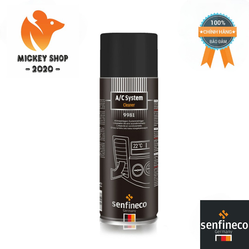 [ 100% GERMANY ] Vệ Sinh Máy Điều Hòa Senfineco 9981 – 520ML A/C System Cleaner Làm Sạch và Khử Trùng, Hàng Chính Hãng