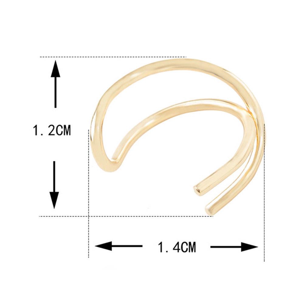 Bộ 2 Khuyên Kẹp Vành Tai Phong Cách Punk Cá Tính Cho Nam Nữ
