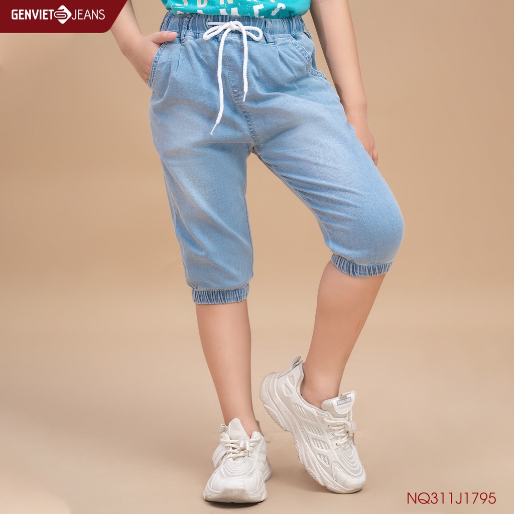 Quần Ngố Jeans Bé Gái Thời Trang Genviet NQ311J1795