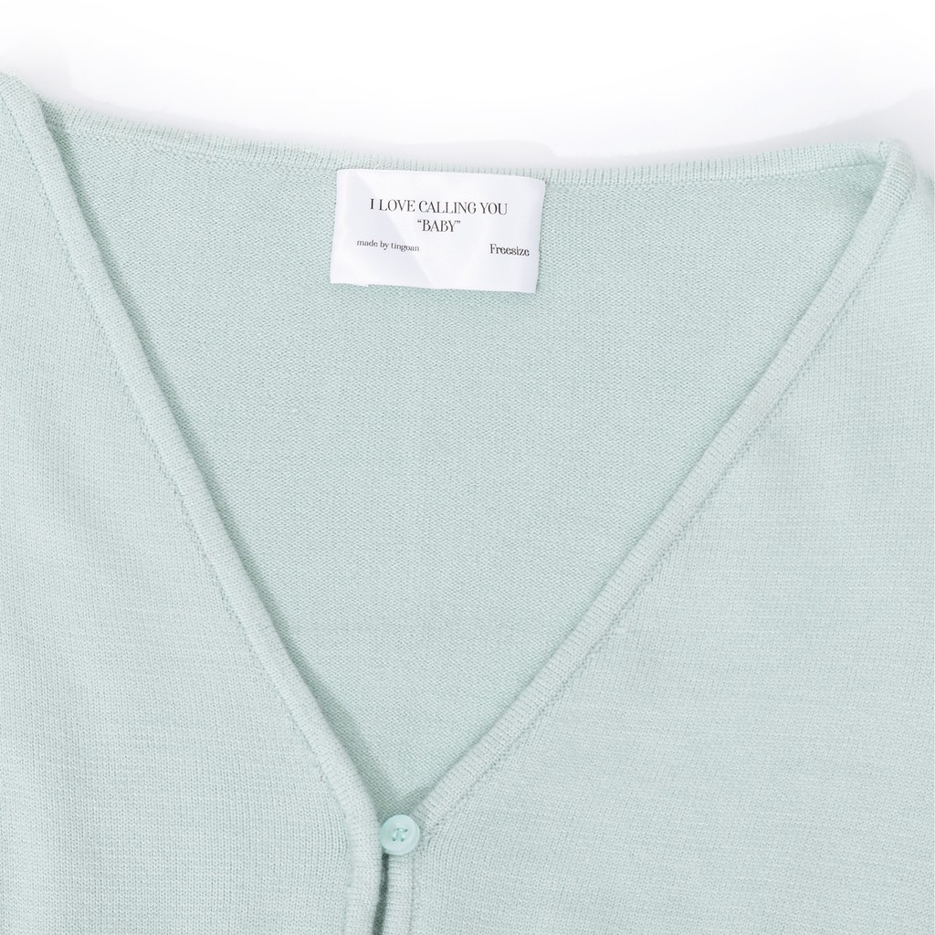 [Mã WABRTN02 giảm 10% ]Áo set len cardigan dài tay kèm hai dây xanh mint tingoan SWEET WILD CARDIGAN/MINT | BigBuy360 - bigbuy360.vn