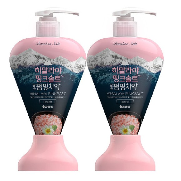 Combo 2 Kem đánh răng Bamboo Salt Himalaya Pink Salt Floral Mint (Set hộp quà) - Hương Hoa Bạc Hà (285gx2)