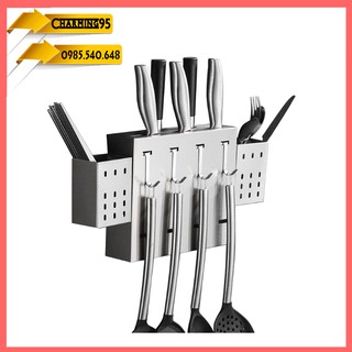 Kệ để dao đũa muỗm dán tường full inox RE0556