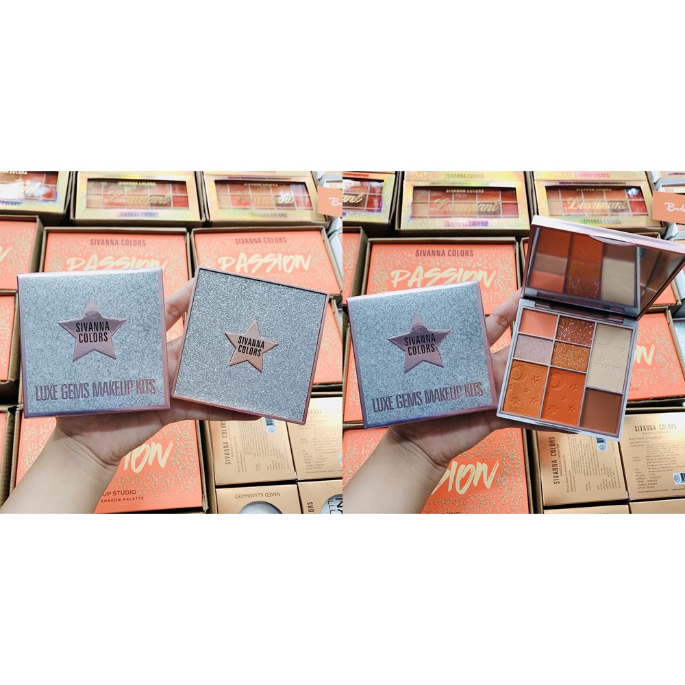 Set Phấn Mắt+Má Hồng Sivanna Colors Luxe Gems Makeup Kits HF5035