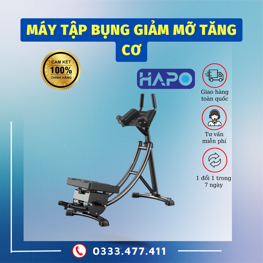 Máy Tập Cơ Bụng Giảm Mỡ Tăng Cơ Hapo Hp09, Dụng Cụ Tập Gym Tại Nhà Cao Cấp Chính Hãng