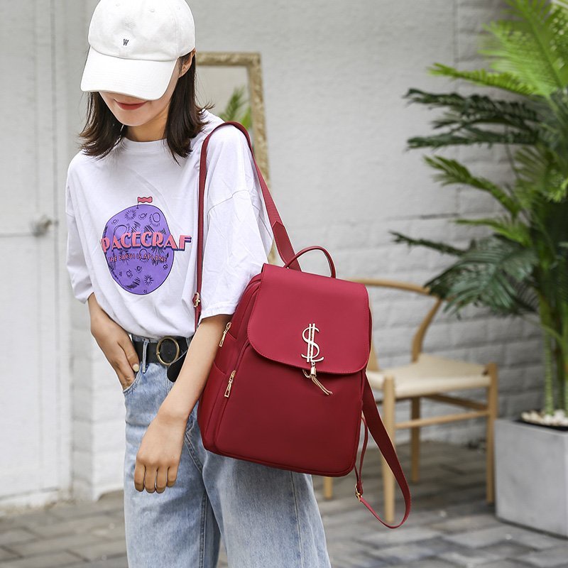 Ba Lô Nylon Chống Thấm Nước Chống Trộm Phong Cách Hàn Quốc Thời Trang Cho Nữ Bắt Mắt