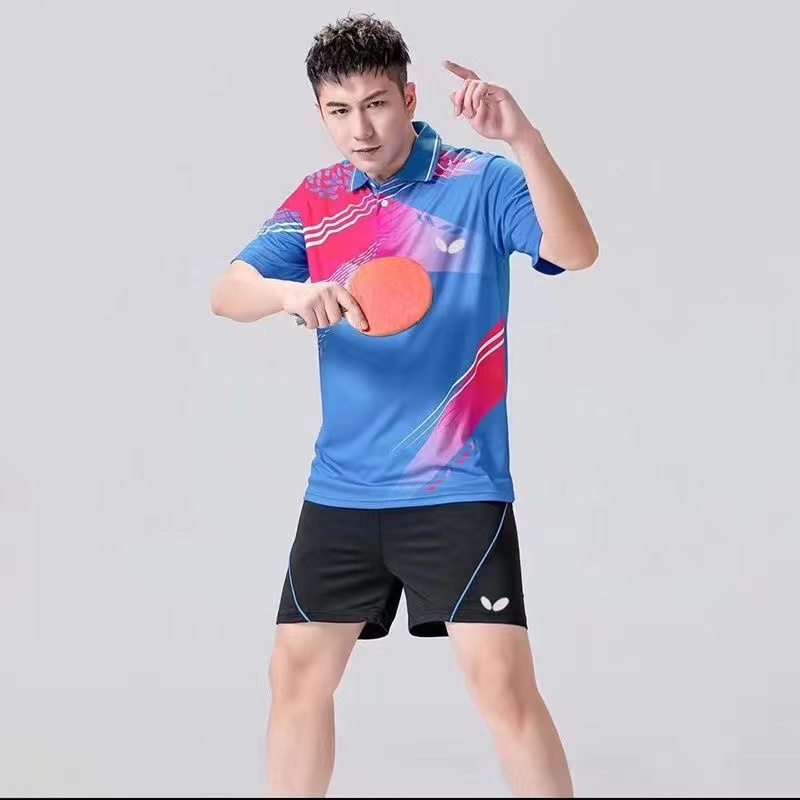 Áo Chơi Bóng Bàn Cổ Bẻ Nhanh Khô Thoáng Khí Thời Trang Cho Nam Và Nữ