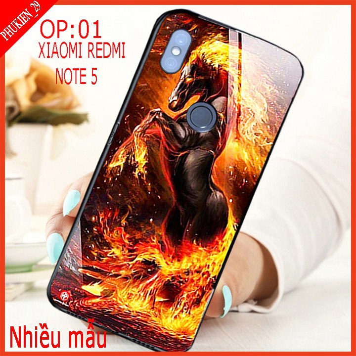 Ốp lưng kính 3D XIAOMI REDMI NOTE 5, NOTE 5 PRO, ốp lưng kính 3d sang trọng, trẻ trung chống bẩn, sốc