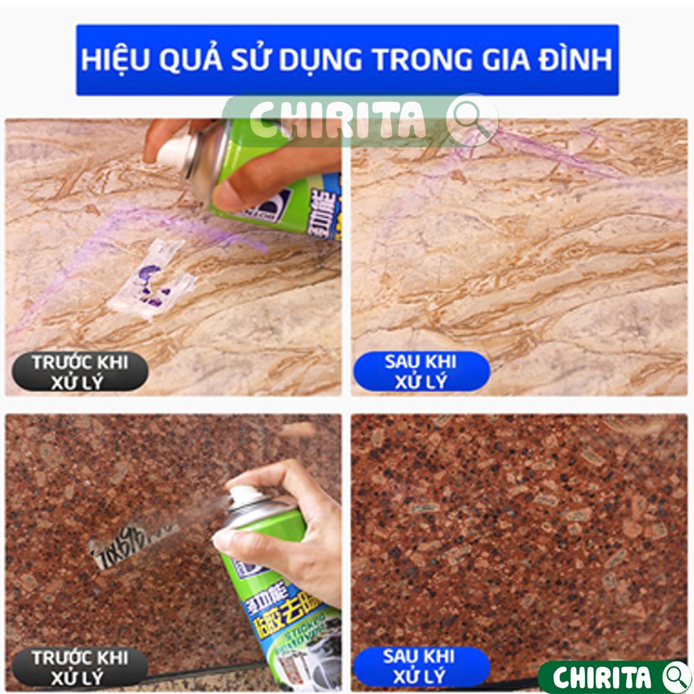 Chai Xịt Tẩy Keo REMOVE Đa Năng 450ml - Xịt Tẩy Keo 3M, Băng Dính, Nhựa Đường, Tem Dán, CHIRITA