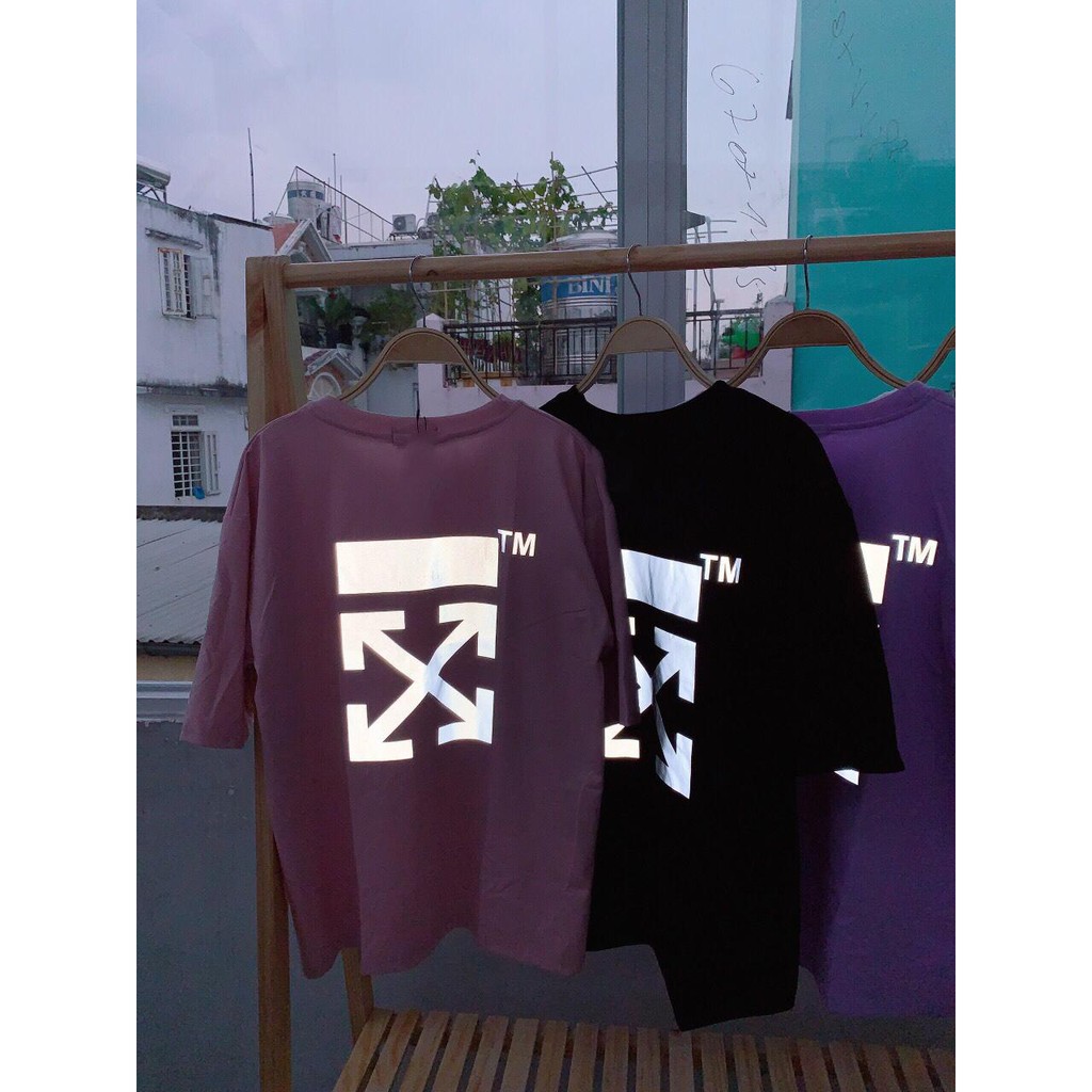 Áo thun Stee OFF WHITE Phản quang Unisex