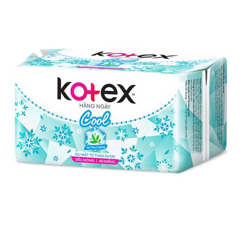 (SALE XẢ KHO)BĂNG VỆ SINH KOTEX THẢO DƯỢC COOL HÀNG NGÀY 20M VÀ 40 MIẾNG