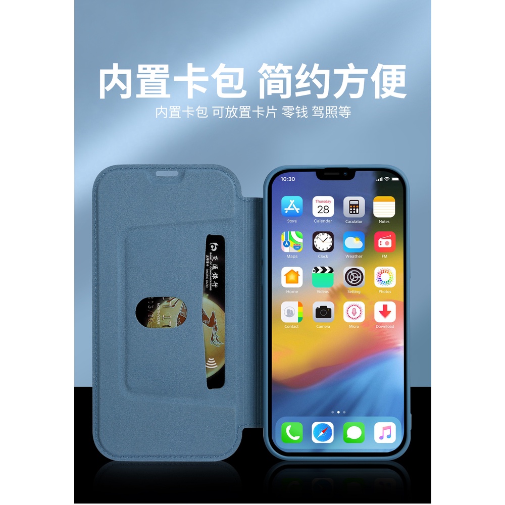 Ốp Điện Thoại Silicon Da Nắp Lật Có Ngăn Đựng Thẻ Chống Sốc Cho iphone 11 12 13 pro/promax XS X XR XSMAX 7 8 PLUS