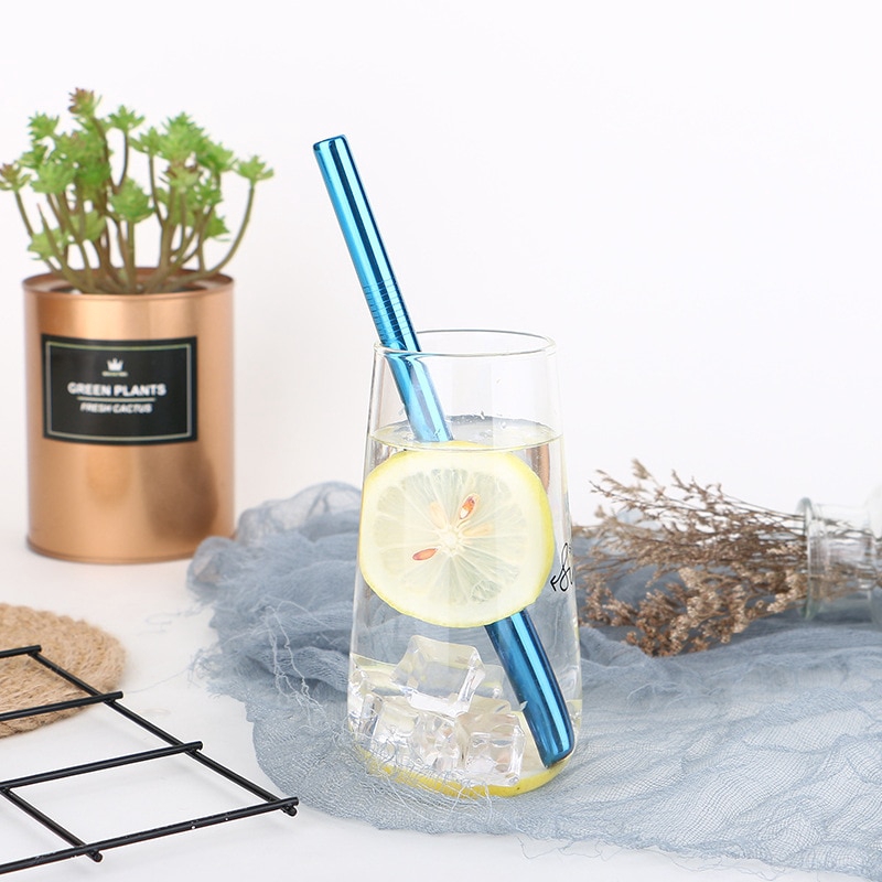 12MM Diameter Reusable Metal Drinking Straws 304 Stainless Steel Straws