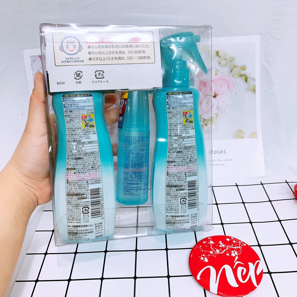 (Mua 2 tặng 1) EARTH - Xịt chống muỗi / côn trùng Saratect gia đình 200ml