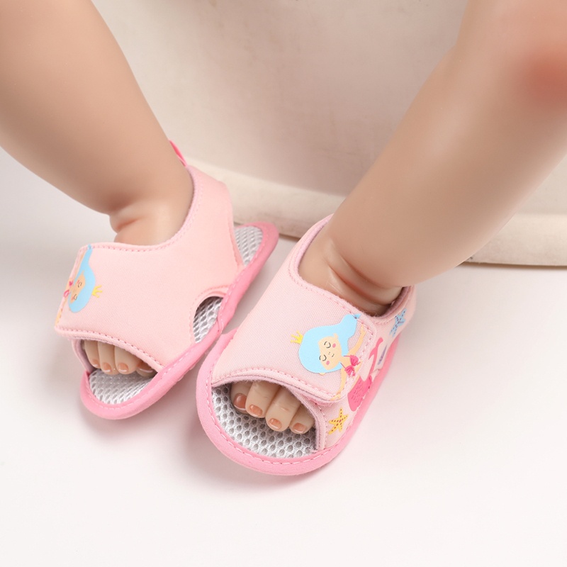 Giày Sandal Cotton Thoải Mái Thời Trang Mùa Hè Cho Bé Gái 0-18 Tháng Tuổi