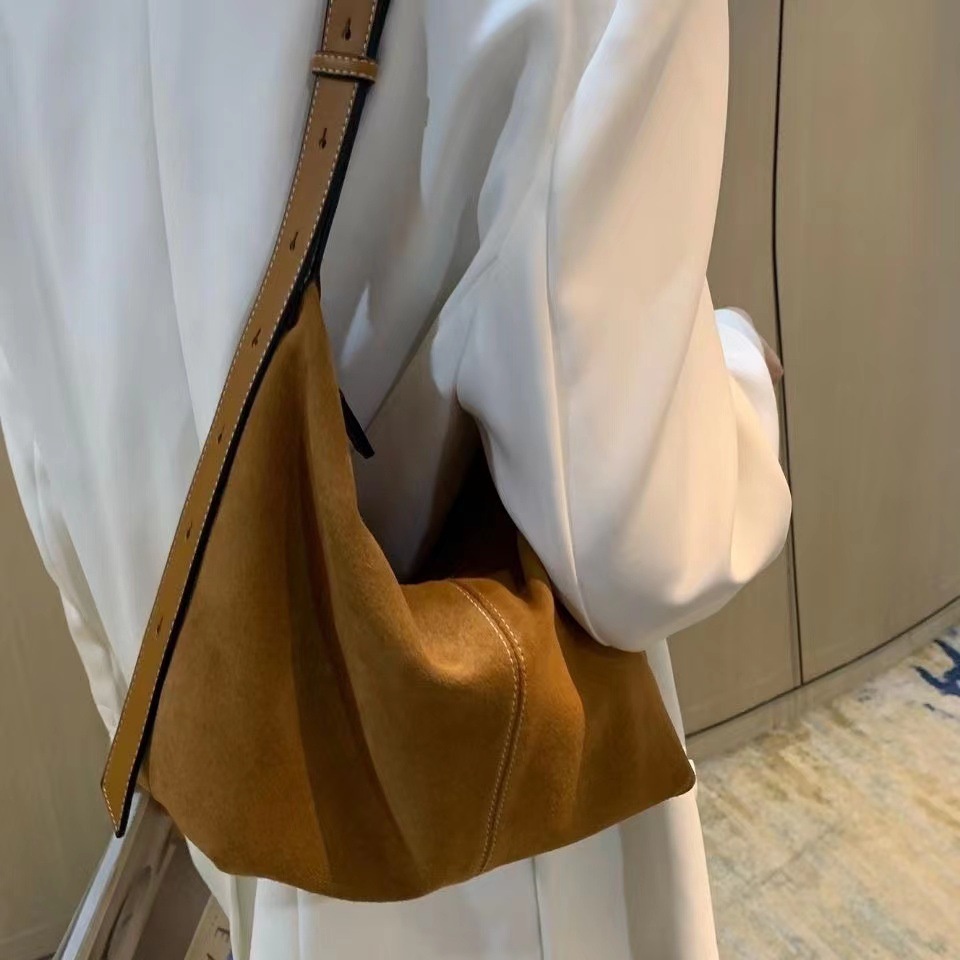 Túi Xách Da Lộn Ngăn Chứa Rộng Thời Trang retro Cho Nữ