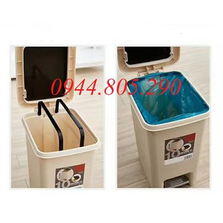 Thùng rác đạp chân 10L cao cấp
