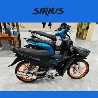 Yên Sirius 2 tầng gọt góc cạnh bọc da đen may chỉ Đỏ