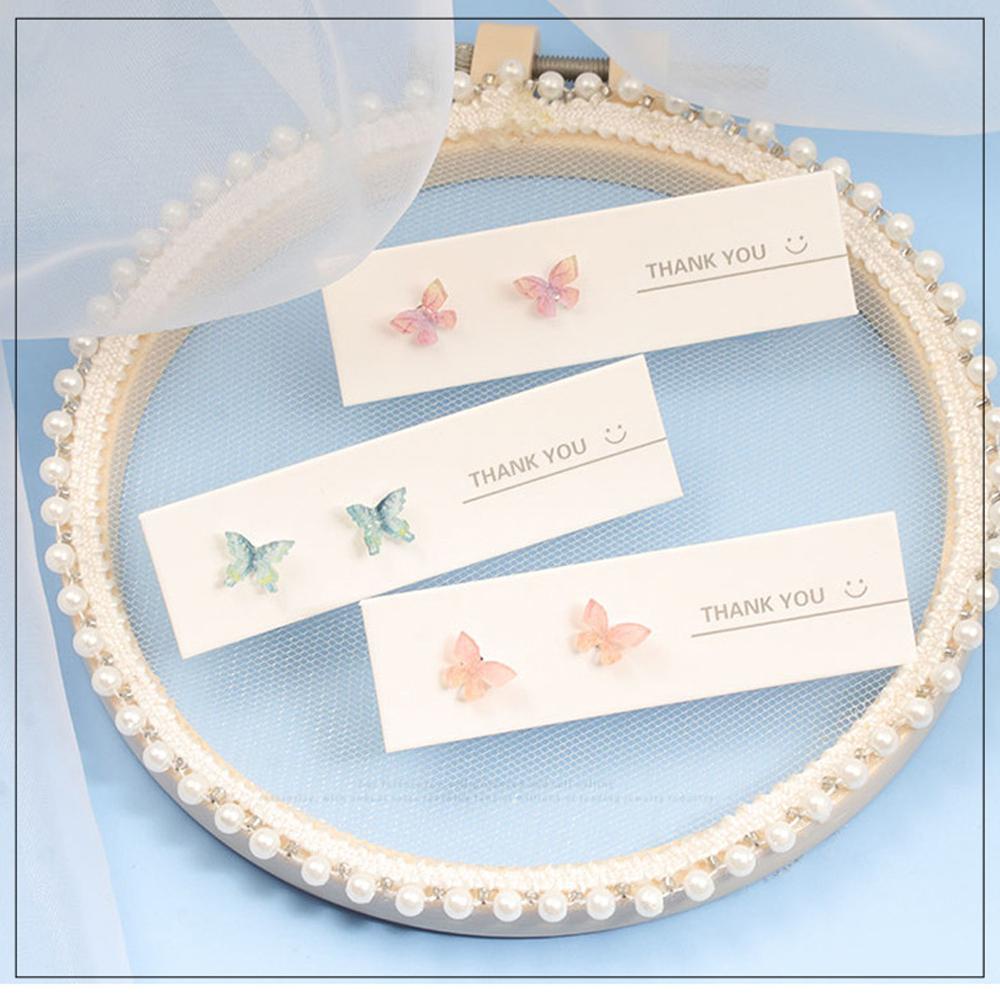 ❈Rowan❈ Bông Tai Hình Bướm 3D Bằng Nhựa Resin Lấp Lánh Thời Trang Dự Tiệc