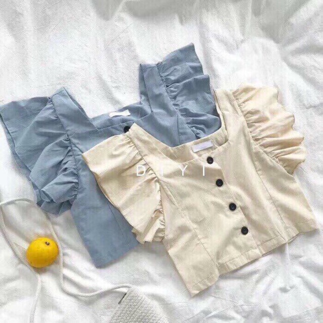 Áo croptop tay cánh tiên | BigBuy360 - bigbuy360.vn