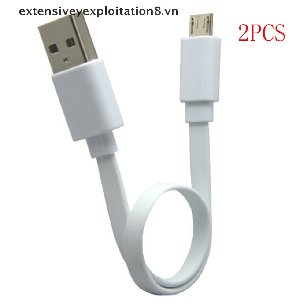 2 Dây Cáp Sạc Micro USB Siêu Ngắn 20CM Dành Cho Điện Thoại Di Động