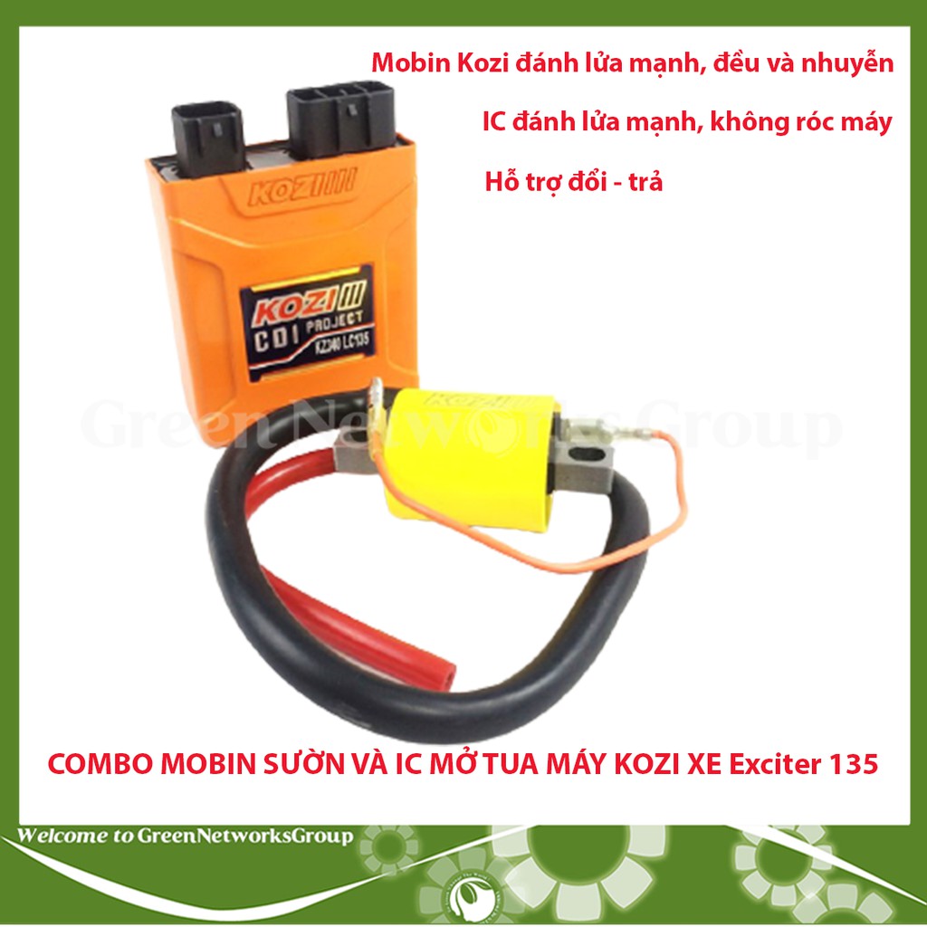 COMBO MOBIN SƯỜN VÀ IC MỞ TUA MÁY KOZI DÀNH CHO Exciter 135 Greennetworks