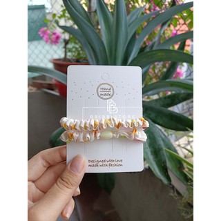 dây cột tóc nữ loại bé họa tiết chấm bi