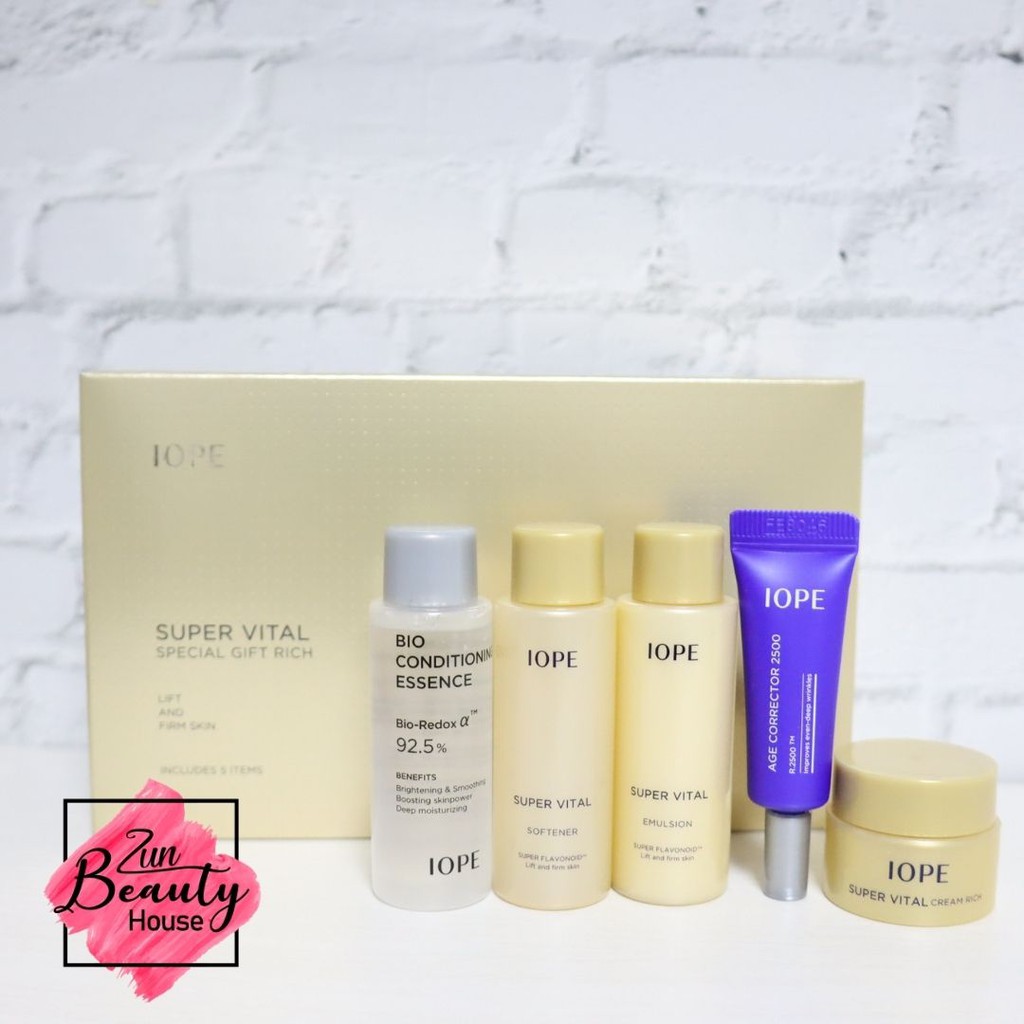 Kit Dưỡng IOPE Super Vital Special Gift Rich Lift And Firm Skin