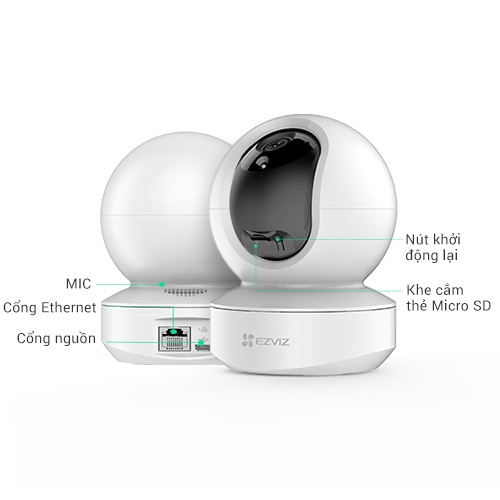 Camera Wifi Ezviz TY1 4.0MP /2.0MP Model 2023, Xoay 360 độ, Đàm thoại 2 chiều, Bảo hành chính hãng 2 năm