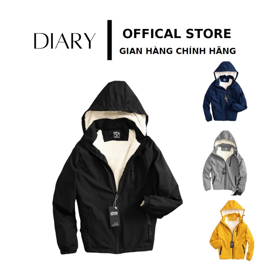 Áo khoác gió lót lông cừu nam nữ cao cấp ấm áp tráng bạc , chống nước, gió bụi, áo khoác dù mùa đông