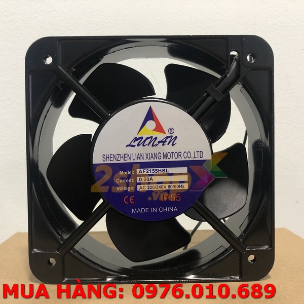 Quạt hút, quạt tản nhiệt AC 15cm Lunan AF2155HSL, 220vac, 150x150x50mm