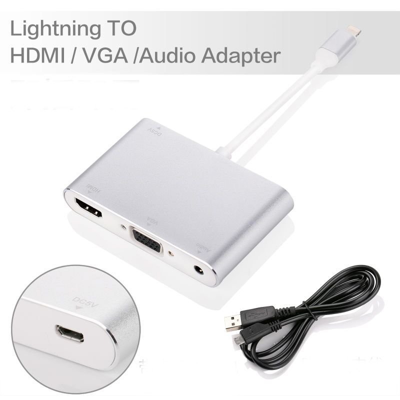CÁP LIGHTING RA HDMI/VGA/AUDIO