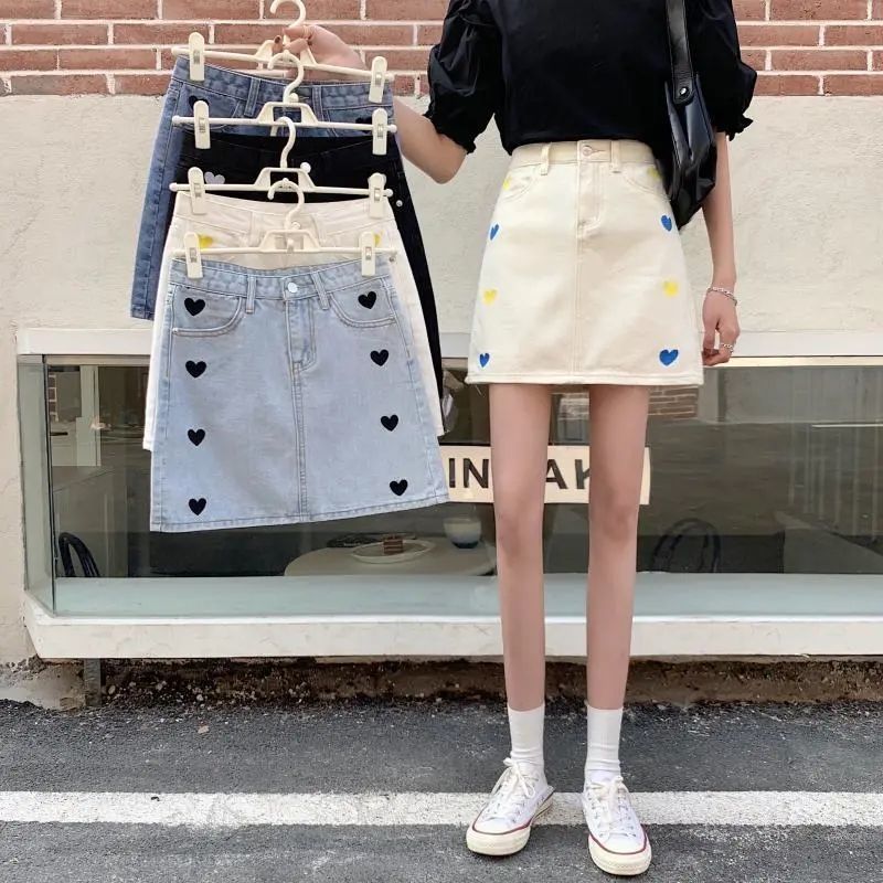 Chân váy jeans chữ A thời trang dành cho nữ