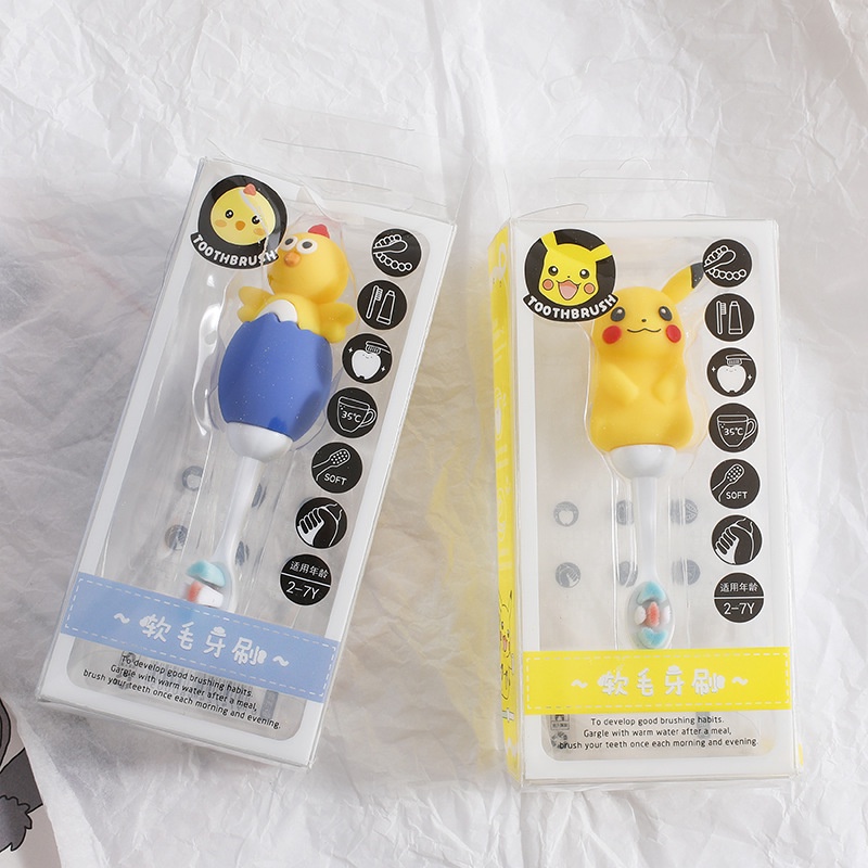 Bàn Chải Đánh Răng Silicon Lông Siêu Mềm Không Làm Đau Cho Bé 1-7 Tuổi